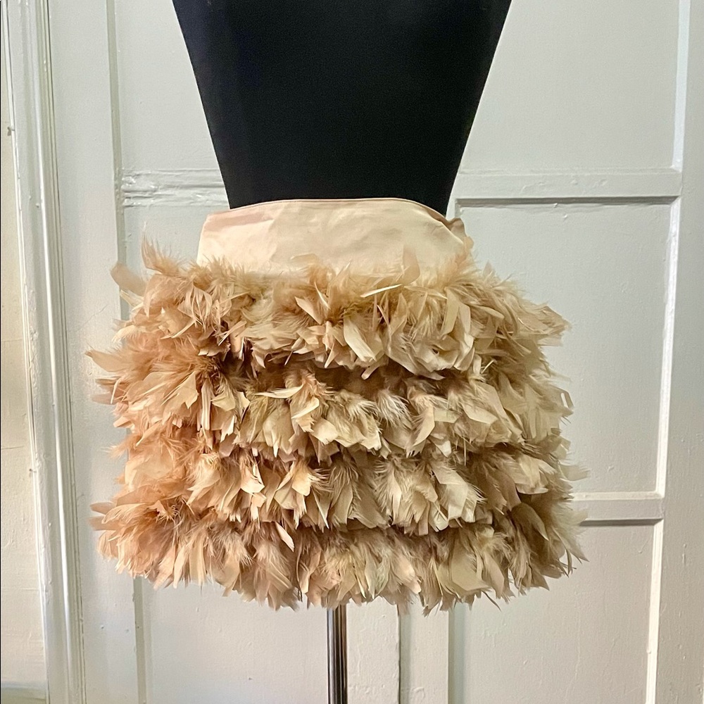 “BEBE” Feather Mini Skirt